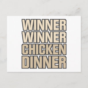 Postal Ganadora de la cena de pollo