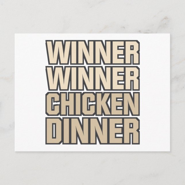 Postal Ganadora de la cena de pollo (Anverso)