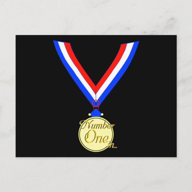 Postal Ganadora de medallas de oro número uno (Anverso)