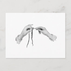 Postal gancheting manos vintage