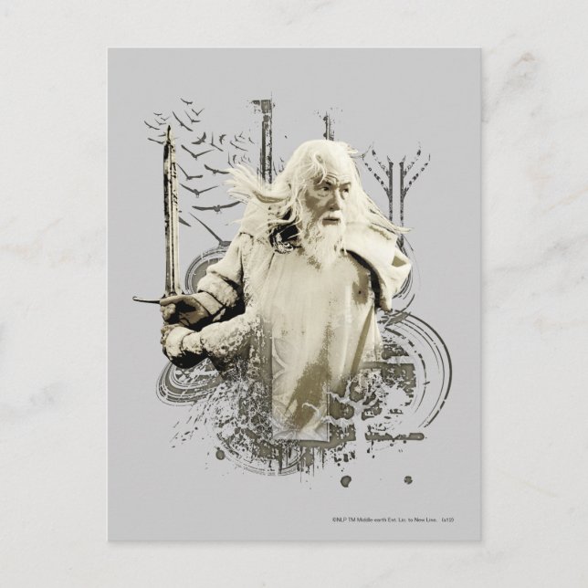 Postal GANDALF™ con colección de vectores de espada (Anverso)