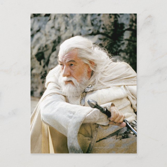Postal GANDALF™ el blanco con la espada (Anverso)