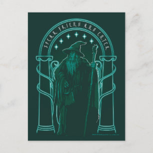 Postal GANDALF™ "Habla Amigo Y Entra" Puertas de Durin