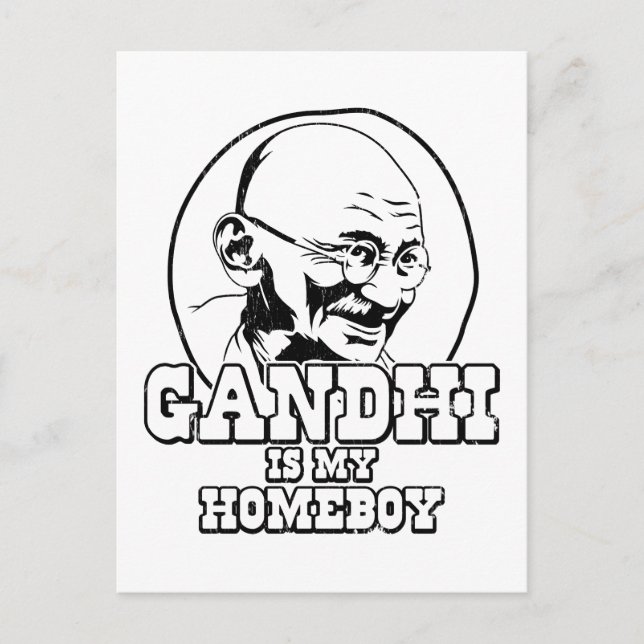 Postal Gandhi es mi Homeboy (Anverso)