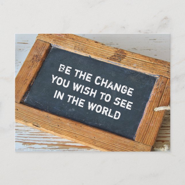 Postal Gandhi - Sein der Wandel (Anverso)