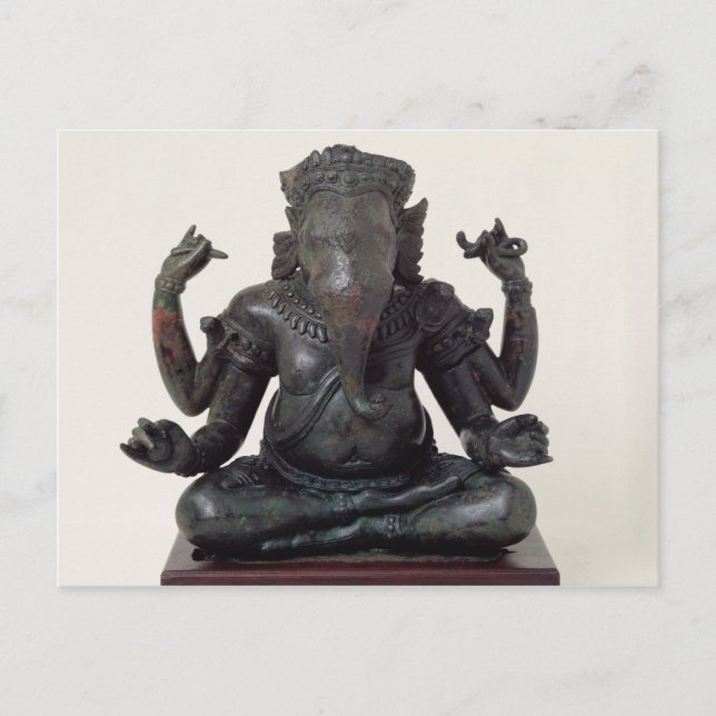 Postal Ganesh, finales del siglo XII-principios del siglo (Anverso)