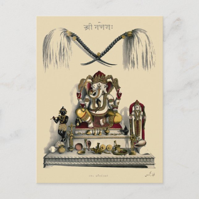 Postal Ganesh Ganesha Hindu Elephant (Anverso)