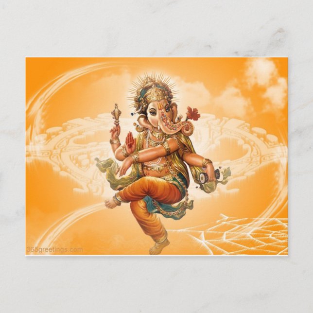 POSTAL GANESH HINDU DIOS (Anverso)