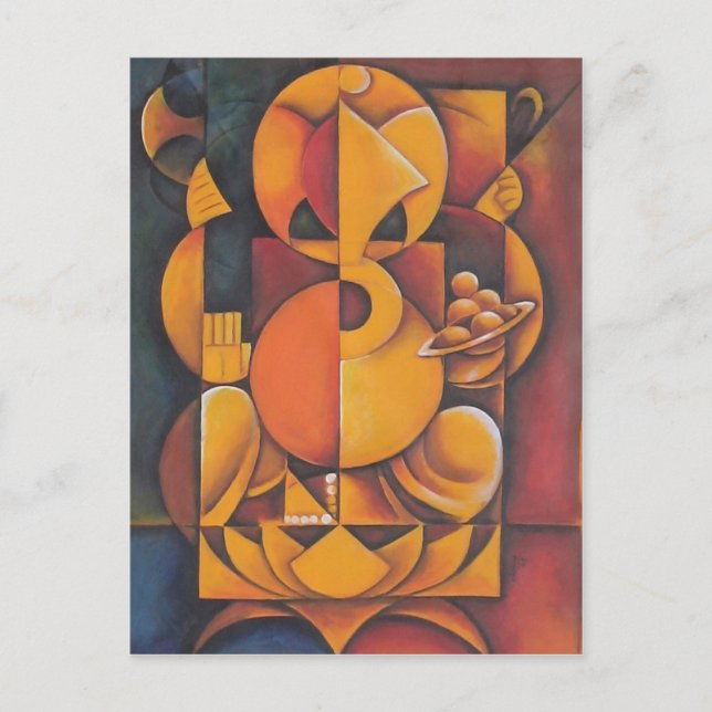 POSTAL GANESH HINDU DIOS ARTE ABSTRACTO (Anverso)