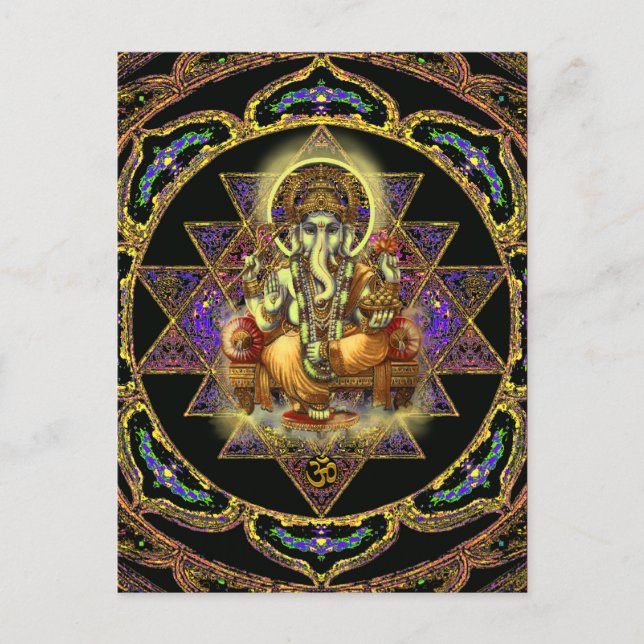 Postal Ganesh - Remover los obstáculos (Anverso)