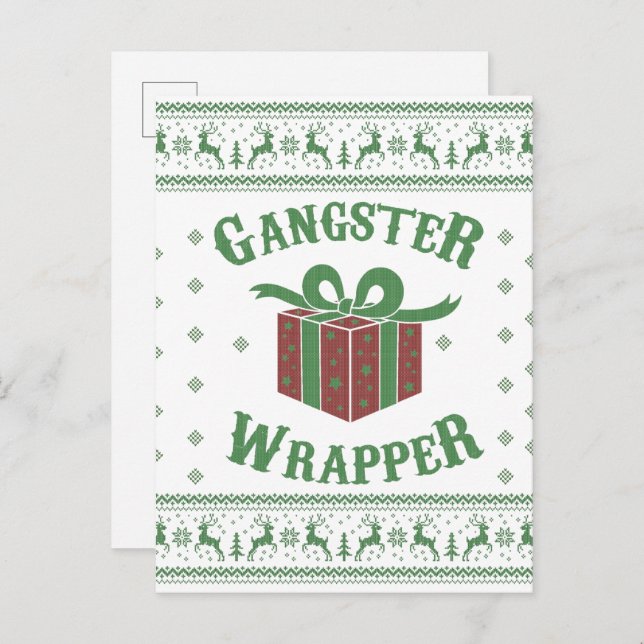 Postal Gangster Wrapper Ugly Sweater (Anverso / Reverso)