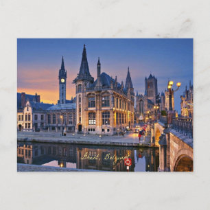 Postal Gante, Bélgica bajo el sol