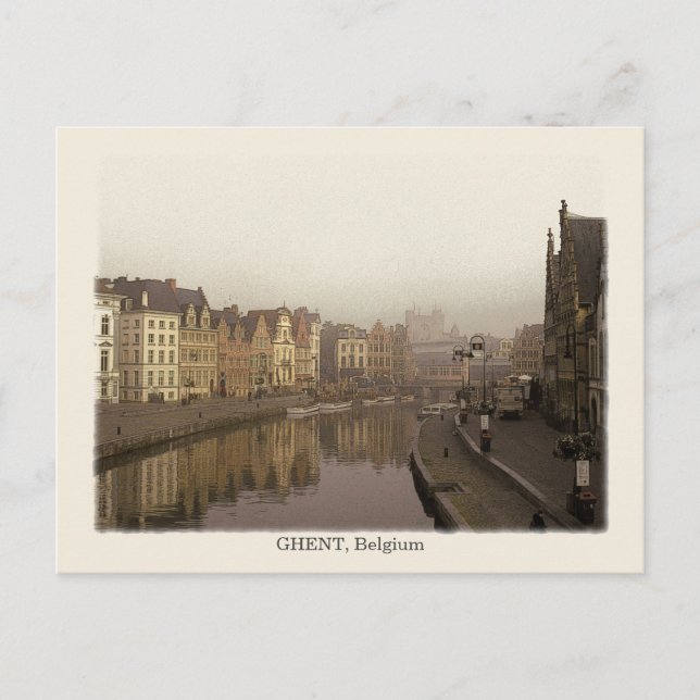 Postal Gante, estilo vintage (Anverso)