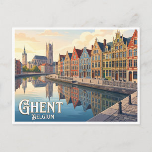 Postal Gante Graslei Bélgica