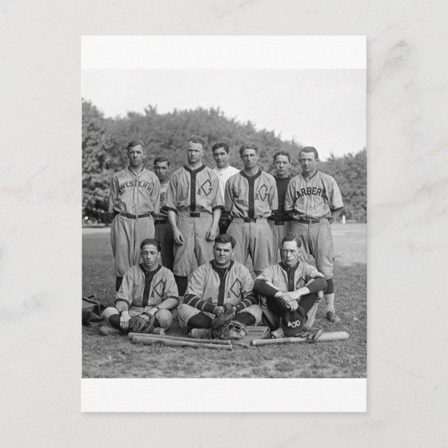 Postal GAO del equipo de béisbol PO, años 20 (Anverso)