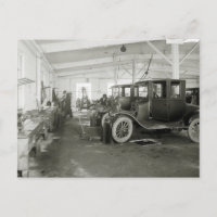 Garaje de reparación de coches antiguos, principio