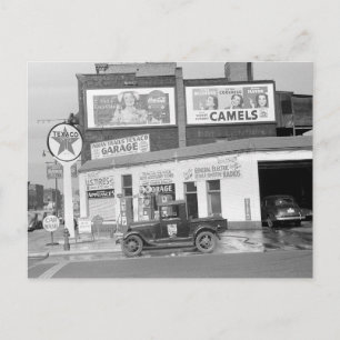 Postal Garaje y gasolinera, 1940