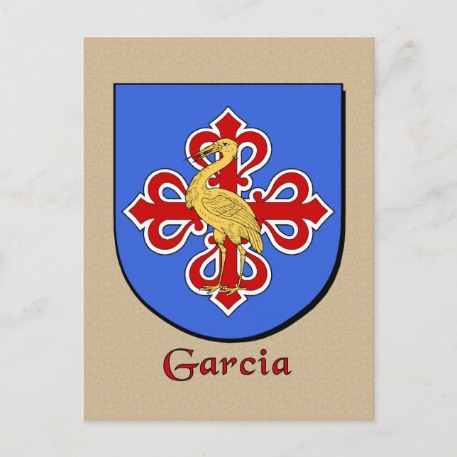 Postal Garcia Family Heraldic Shield (Anverso)