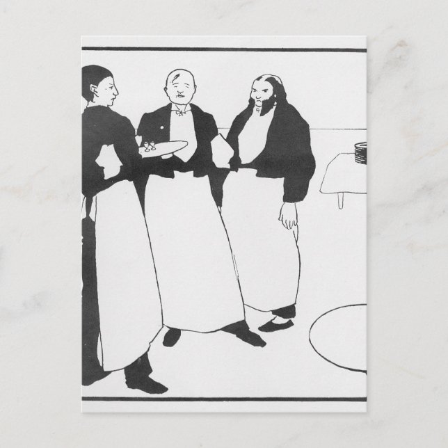 Postal Garcons de Cafe (Anverso)