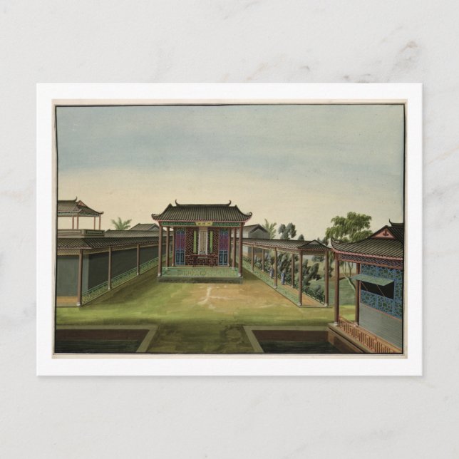 Postal Garden Scene, c.1820-40 (con papel) 2 (Anverso)