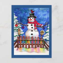 Postal Garden Snowman