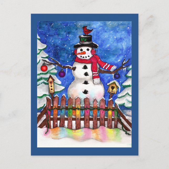 Postal Garden Snowman (Anverso)