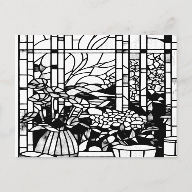 Postal Garden Stained Glass  (Anverso)