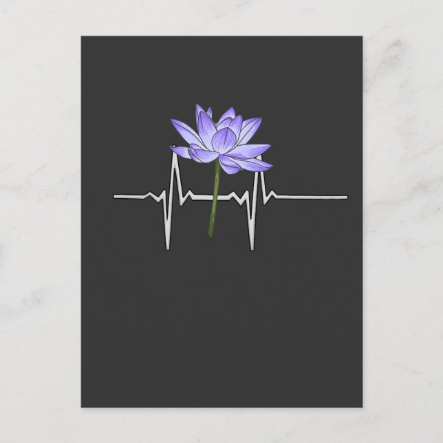 Postal Gardenador de flores moradas (Anverso)