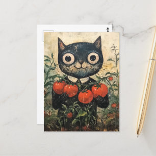 Postal Gardenador de tomate negro lindo