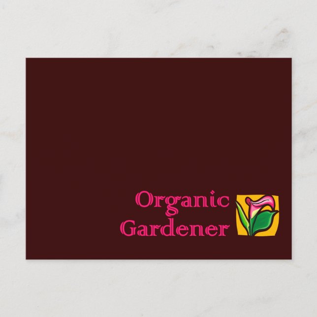 Postal Gardener orgánico - Calla Lilies (Anverso)
