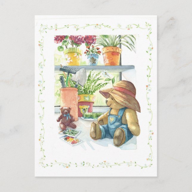 Postal Gardener Teddy Bear (Anverso)