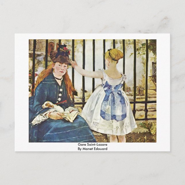 Postal Gare Saint-Lazare De Manet Edouard (Anverso)