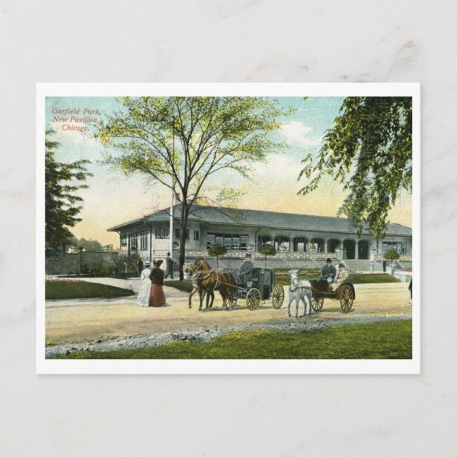 Postal Garfield Park, Chicago 1908 Vintage (Anverso)