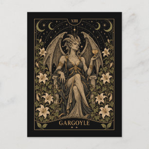 Postal Gárgola, Arte del Tarot Starlit