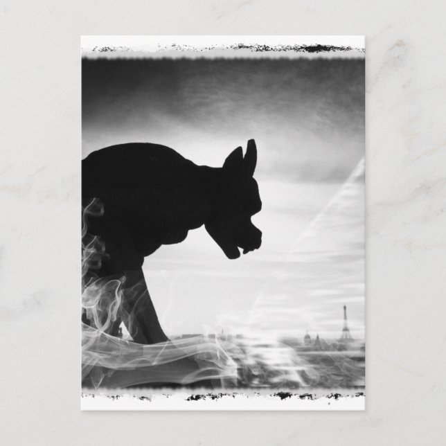 POSTAL GARGOYLE NOTRE DAME PARIS FRANCE (Anverso)