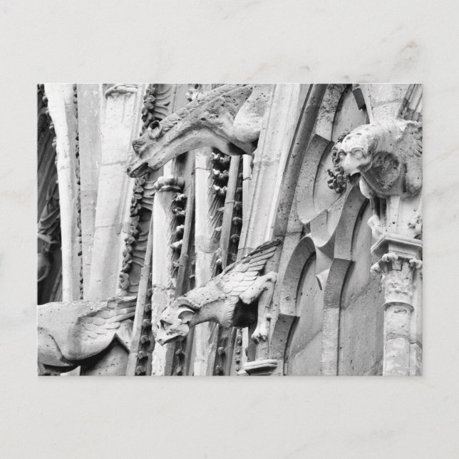 Postal Gargoyles, Catedral de Notre Dame de París, París (Anverso)