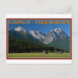 Postal Garmisch - El Zugspitze y el Alpspitze