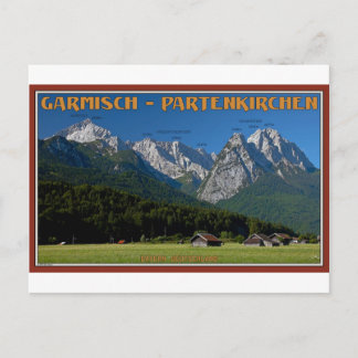 Postal Garmisch - El Zugspitze y el Alpspitze