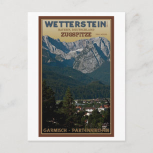 Postal Garmisch - Zugspitze sobre ciudad
