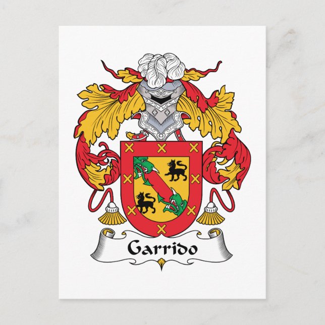Postal Garrido Family Crest (Anverso)