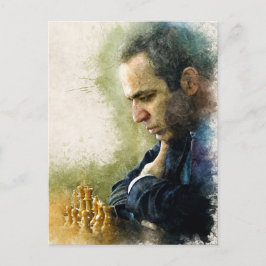 Postal Garry Kasparov ✪ La Leyenda ✪ Arte Acuático