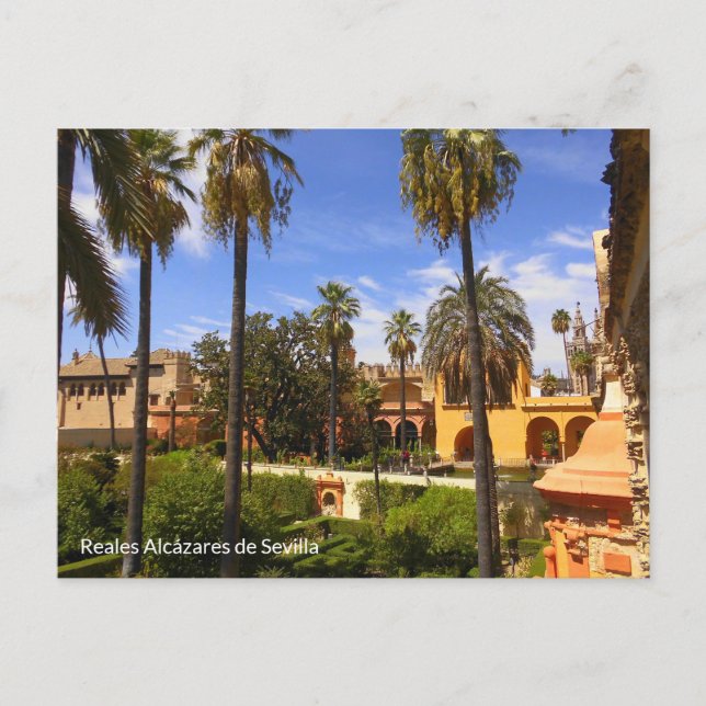 Postal Garten von Reales Alcázares de Sevilla (Anverso)