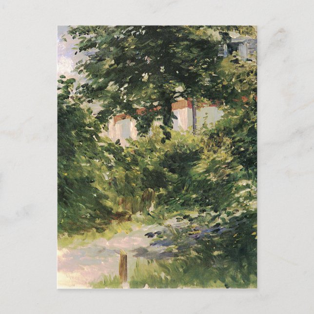 Postal Gartenweg en Rueil Edouard Manet (Anverso)