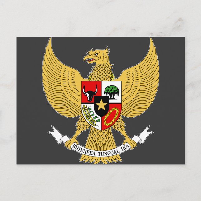 Postal Garuda Pancasila, t Arms Indonesia, Indonesia (Anverso)