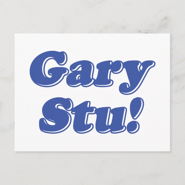 Postal ¡Gary Stu! (Anverso)