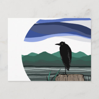 Postal Garza azul - Pacífico Noroeste 