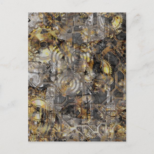 Postal Gases de reloj Steampunk (Anverso)