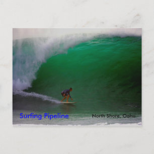 Postal Gasoducto de Surfing , costa norte, Oahu