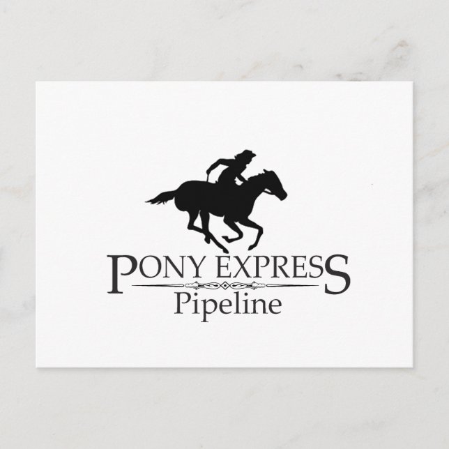 Postal Gasoducto Pony Express (Anverso)
