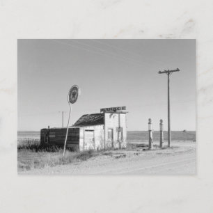 Postal Gasolinera abandonada, 1937